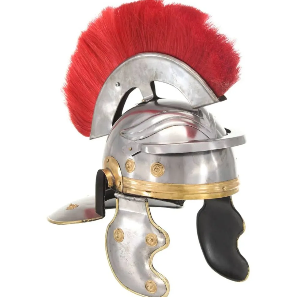 vidaXL Soldatenhelm Romeins replica staal zilverkleurig