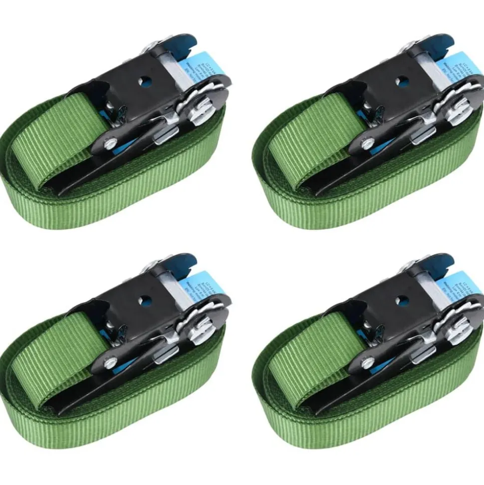 vidaXL Spanbanden 4 st 800 daN 6 m groen