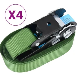 vidaXL Spanbanden 4 st 800 daN 6 m groen