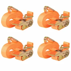 vidaXL Spanbanden 0,4 ton 6mx25mm oranje 4 st