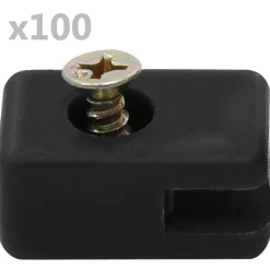 vidaXL Spandraadhouder met schroef 100 sets antraciet