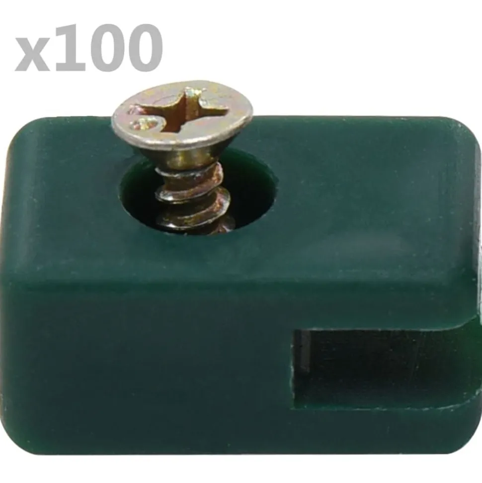 vidaXL Spandraadhouder met schroef 100 sets groen