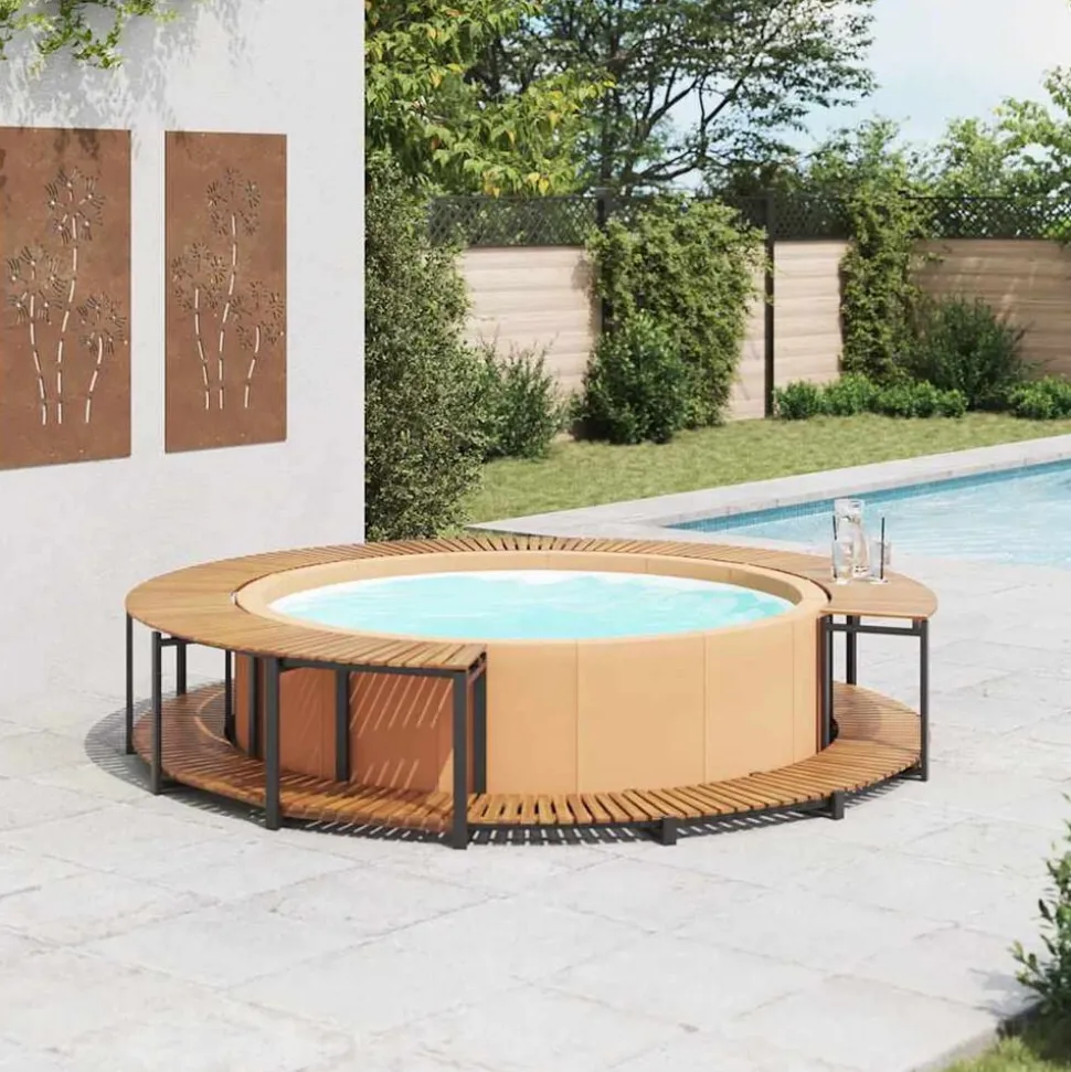 vidaXL Spa-ombouw 273x53 cm massief acaciahout