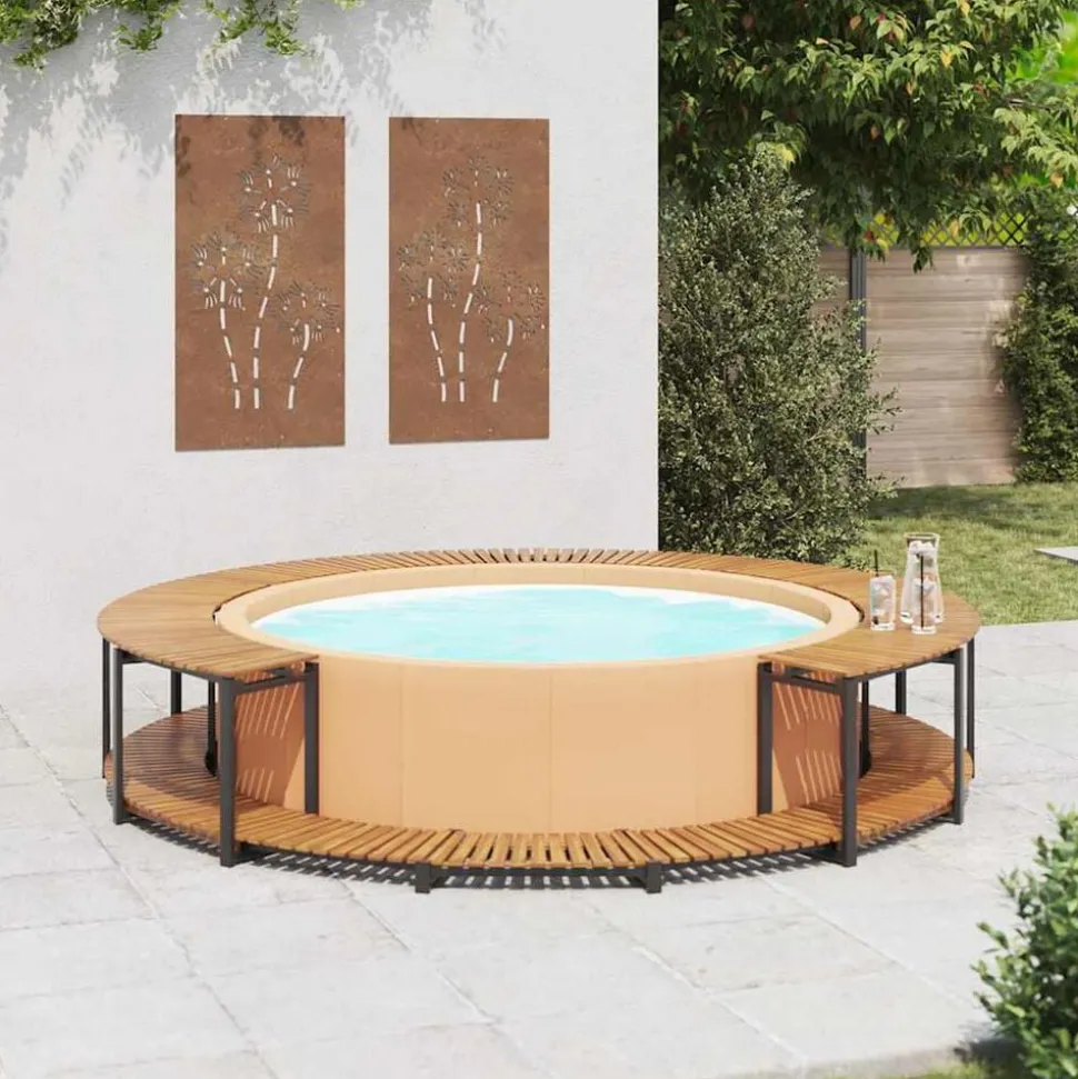 vidaXL Spa-ombouw 273x53 cm massief acaciahout