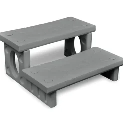 vidaXL Spatrap grijs