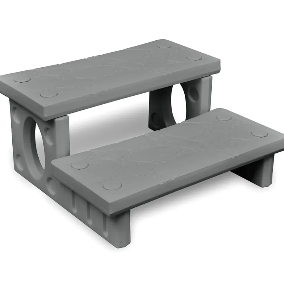 vidaXL Spatrap grijs