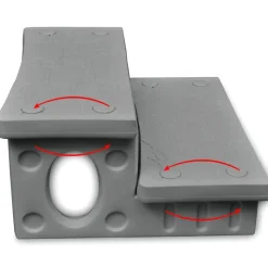 vidaXL Spatrap grijs