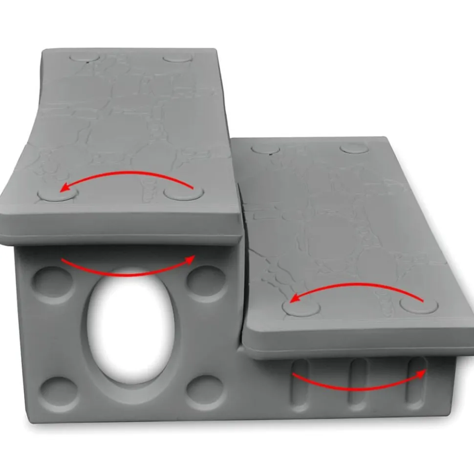 vidaXL Spatrap grijs