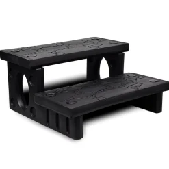 vidaXL Spatrap zwart