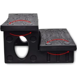 vidaXL Spatrap zwart
