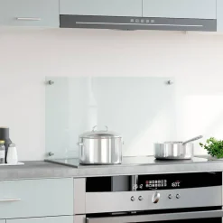 vidaXL Spatscherm keuken 70x40 cm gehard glas transparant