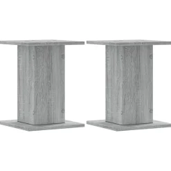 vidaXL Speakerstandaards 2 st 30x30x40 cm bewerkt hout grijs sonoma