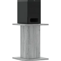 vidaXL Speakerstandaards 2 st 30x30x40 cm bewerkt hout grijs sonoma