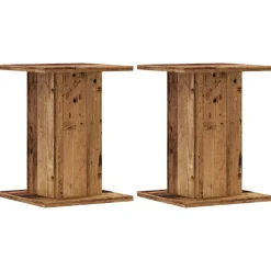 vidaXL Speakerstandaards 2 st 30x30x40 cm bewerkt hout oud houtkleurig