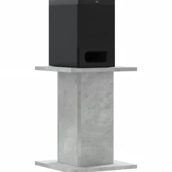 vidaXL Speakerstandaards 2 st 30x30x40 cm bewerkt hout betongrijs