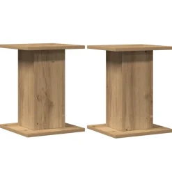 vidaXL Speakerstandaards 2 st 30x30x40 cm hout artisanaal eikenkleurig