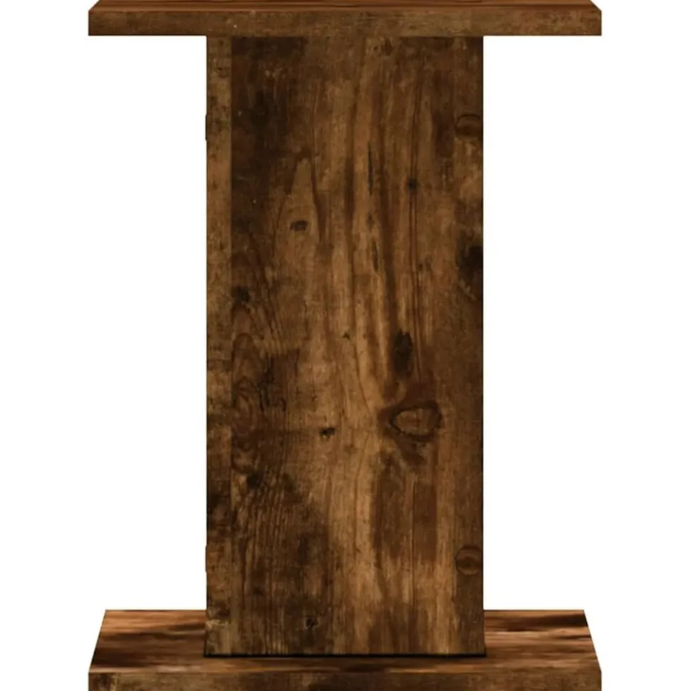 vidaXL Speakerstandaards 2 st 30x30x40 cm bewerkt hout gerookt eiken