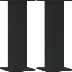 vidaXL Speakerstandaards 2 st 30x30x80 cm bewerkt hout zwart