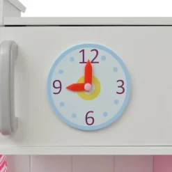 vidaXL Speelgoedkeuken roze en wit 82x30x100 cm hout