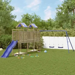 vidaXL Speelhuis geïmpregneerd grenenhout