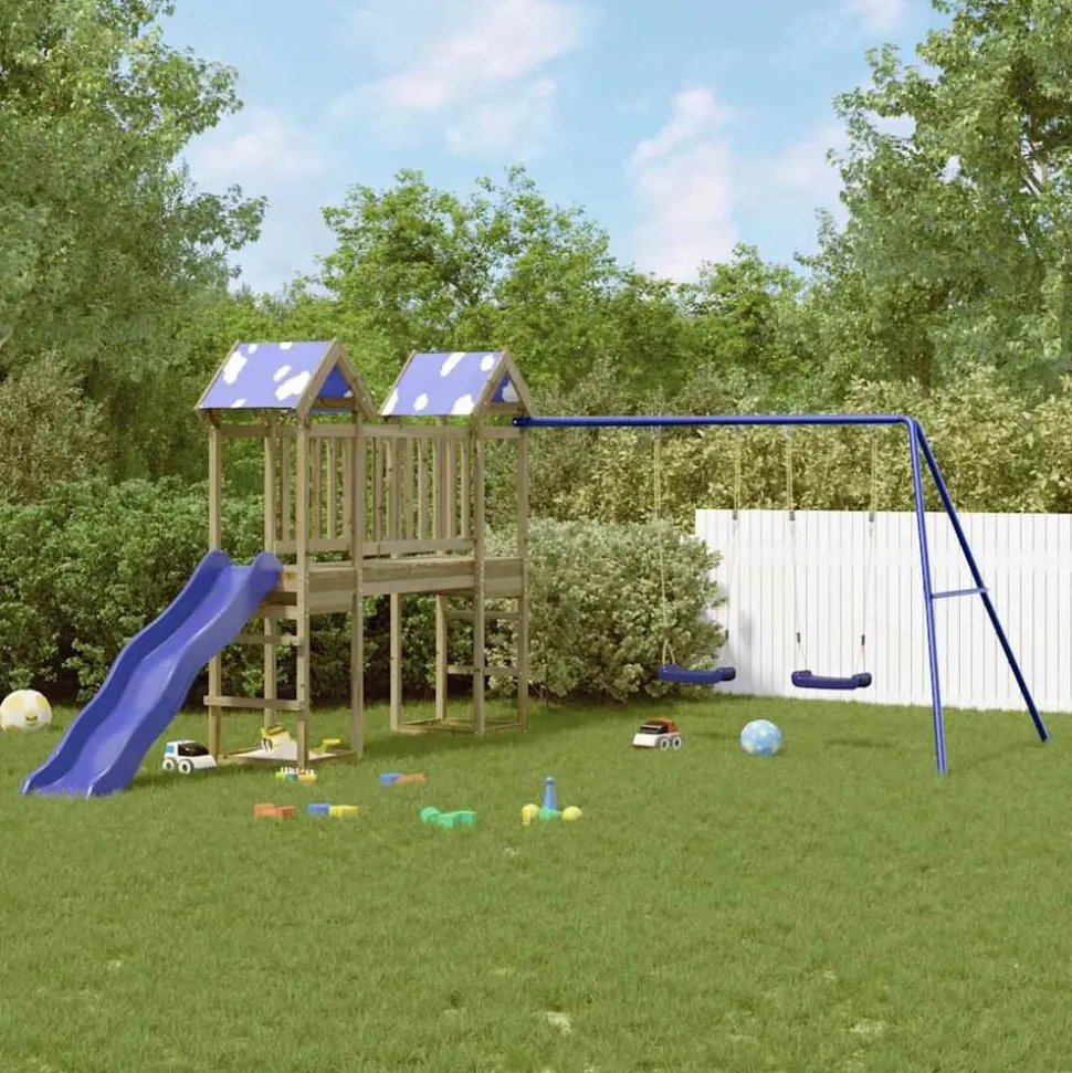 vidaXL Speelhuis geïmpregneerd grenenhout