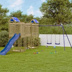 vidaXL Speelhuis geïmpregneerd grenenhout