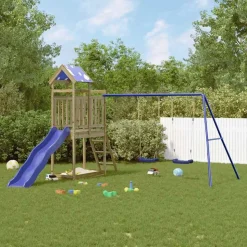 vidaXL Speelhuis geïmpregneerd grenenhout