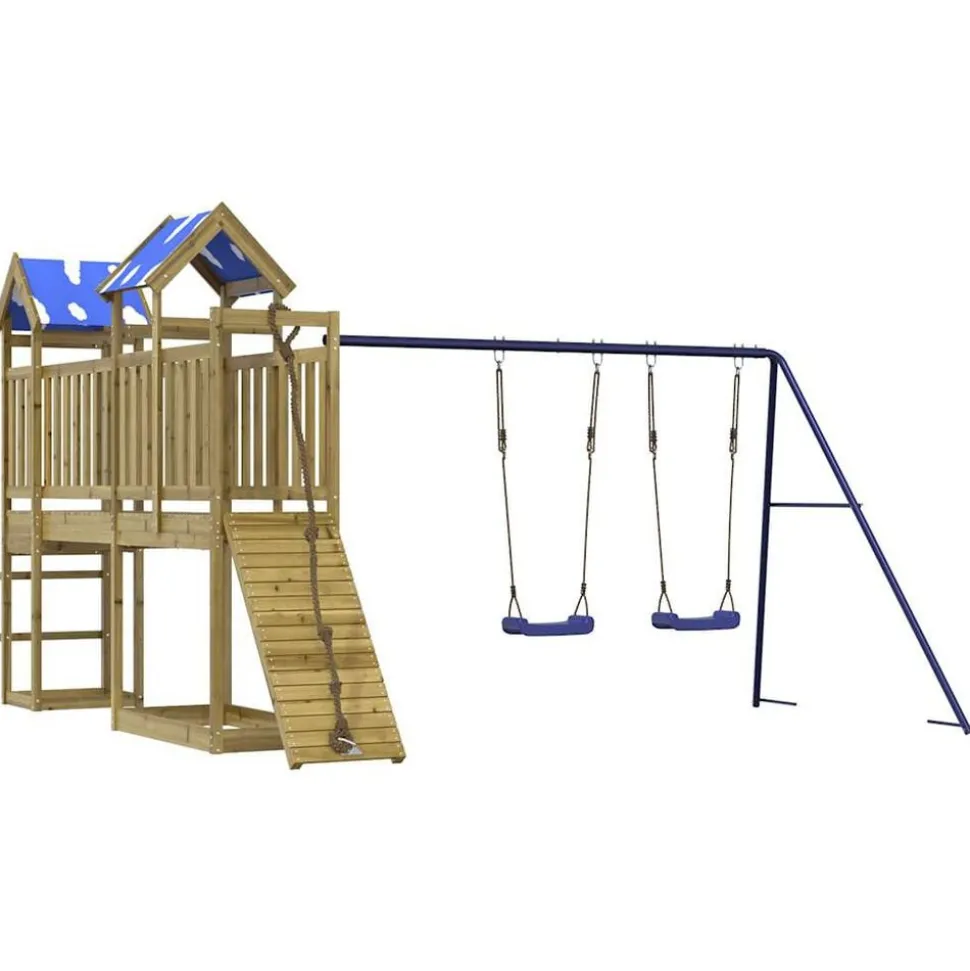 vidaXL Speelhuis geïmpregneerd grenenhout