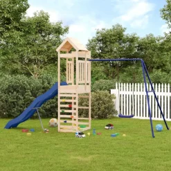 vidaXL Speelhuis massief grenenhout