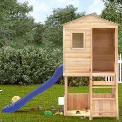 vidaXL Speelhuis massief vurenhout