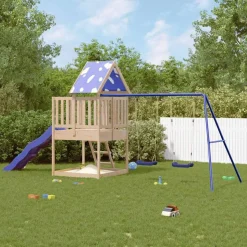 vidaXL Speelhuis massief grenenhout