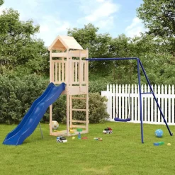 vidaXL Speelhuis massief grenenhout