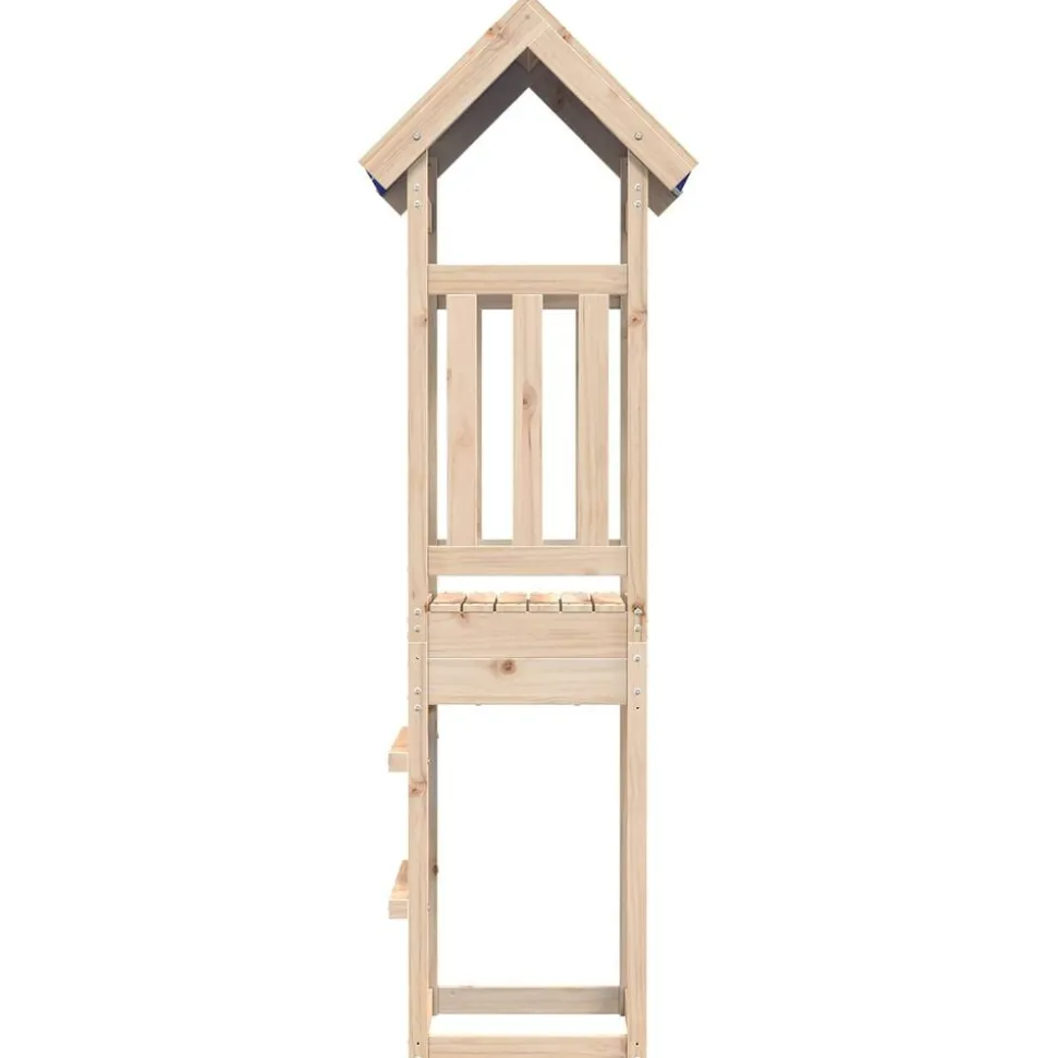 vidaXL Speeltoren Bruin 52,5 x 46,5 x 208 cm Massief grenenhout