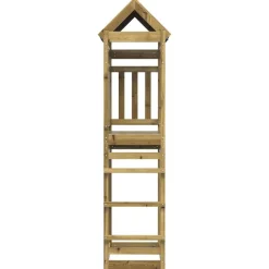 vidaXL Speeltoren Bruin 85 x 52,5 x 239 cm Massief geïmpregneerd hout