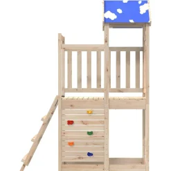 vidaXL Speeltoren Bruin 110,5 x 52,5 x 215cm Massief grenenhout