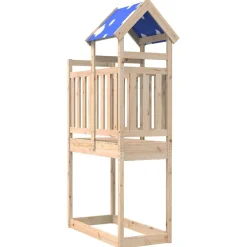 vidaXL Speeltoren Bruin 52,5 x 110,5 x 215 cm Massief grenenhout