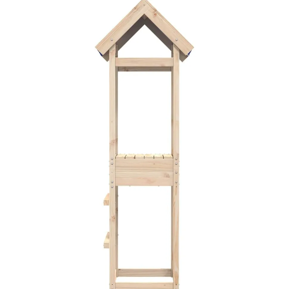 vidaXL Speeltoren Bruin 52,5 x 46,5 x 195 cm Massief grenenhout