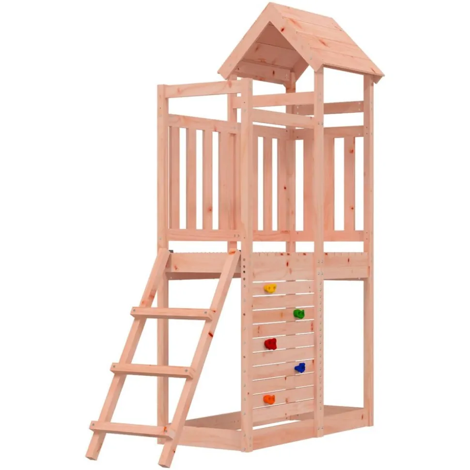 vidaXL Speeltoren Bruin 110,5 x 52,5 x 214 cm Massief Douglas hout