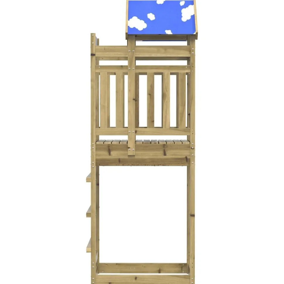 vidaXL Speeltoren Bruin 52,5 x 85 x 239 cm Massief geïmpregneerd hout