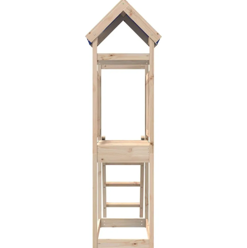 vidaXL Speeltoren Bruin 52,5 x 110,5 x 215 cm Massief grenenhout