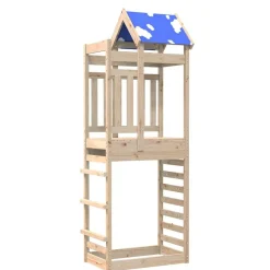 vidaXL Speeltoren Bruin 85 x 52,5 x 239 cm Massief grenenhout