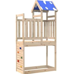 vidaXL Speeltoren Bruin 110,5 x 52,5 x 215 cm Massief grenenhout