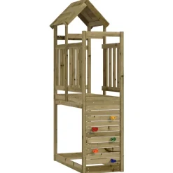 vidaXL Speeltoren Bruin 53 x 110,5 x 214 cm Massief geïmpregneerd hout