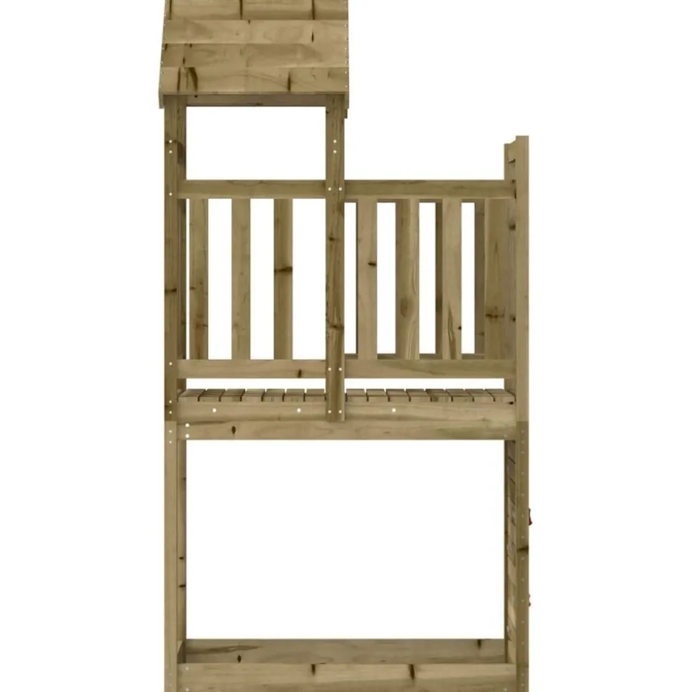 vidaXL Speeltoren Bruin 53 x 110,5 x 214 cm Massief geïmpregneerd hout