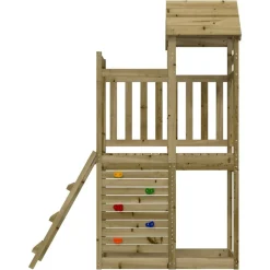 vidaXL Speeltoren Bruin Massief geïmpregneerd hout