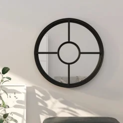 vidaXL Spiegel rond 40x4 cm ijzer zwart
