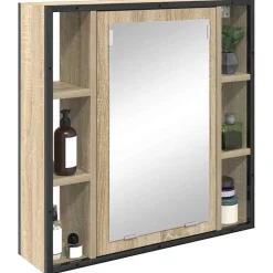 vidaXL Spiegelkast met plank Sonoma Eiken 60 x 16 x 60 cm Bewerkt hout