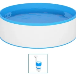 vidaXL Splasher pool met hangende skimmer en pomp 350x90 cm wit