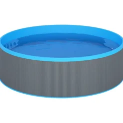 vidaXL Splasher pool met hangende skimmer en pomp 350x90 cm grijs