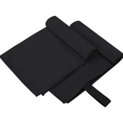 vidaXL Sporthanddoeken 2 pcs Zwart 50 x 30 cm Polyester en polyamide